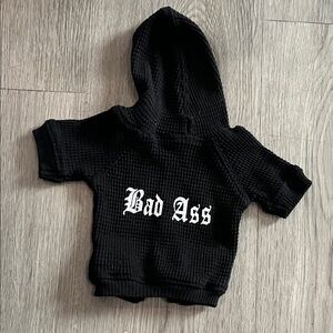 Black dog  Hoodie with Bold Print